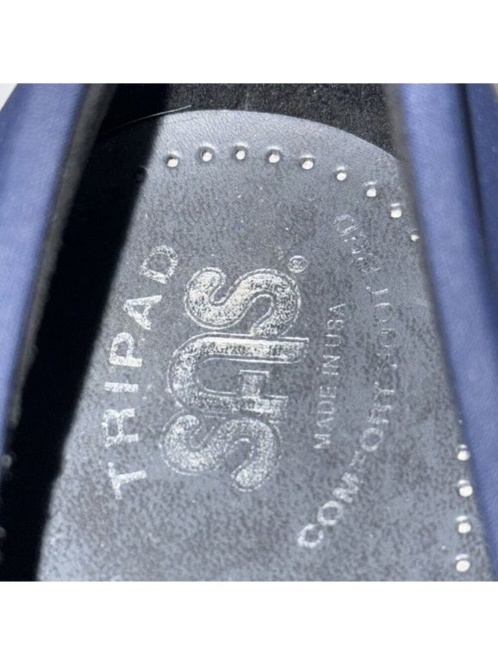 SAS Tripad Womens Navy Wedge Slip-On Shoes Size 8M Made In USA Comfortable - Picture 4 of 6